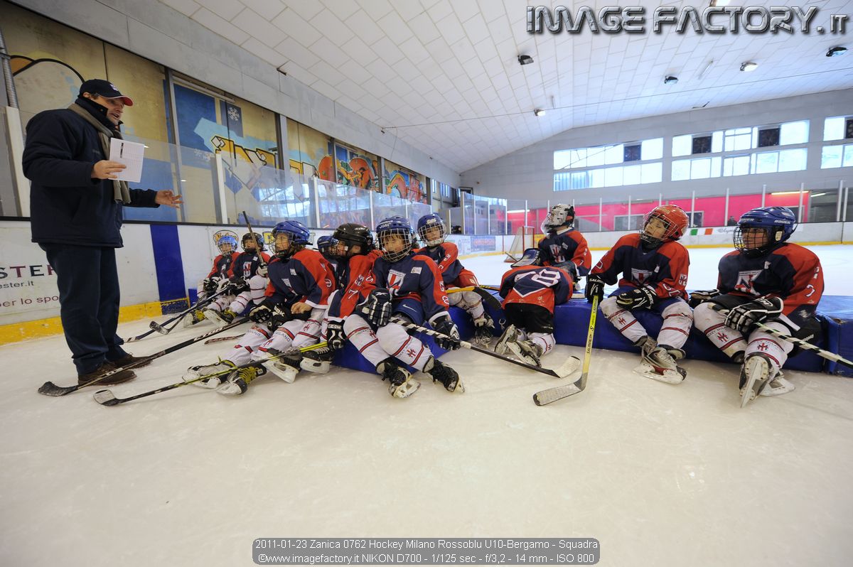 2011-01-23 Zanica 0762 Hockey Milano Rossoblu U10-Bergamo - Squadra